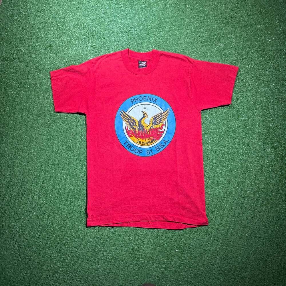 Vintage 1992 Best Fruit of the Loom Phoenix Troop 81 B.S.A. Graphic T-Shirt